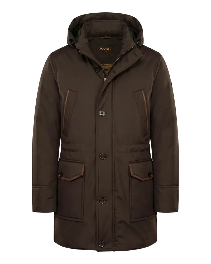 MOORER Gefütterte Kapuzenjacke - Braun Braun
