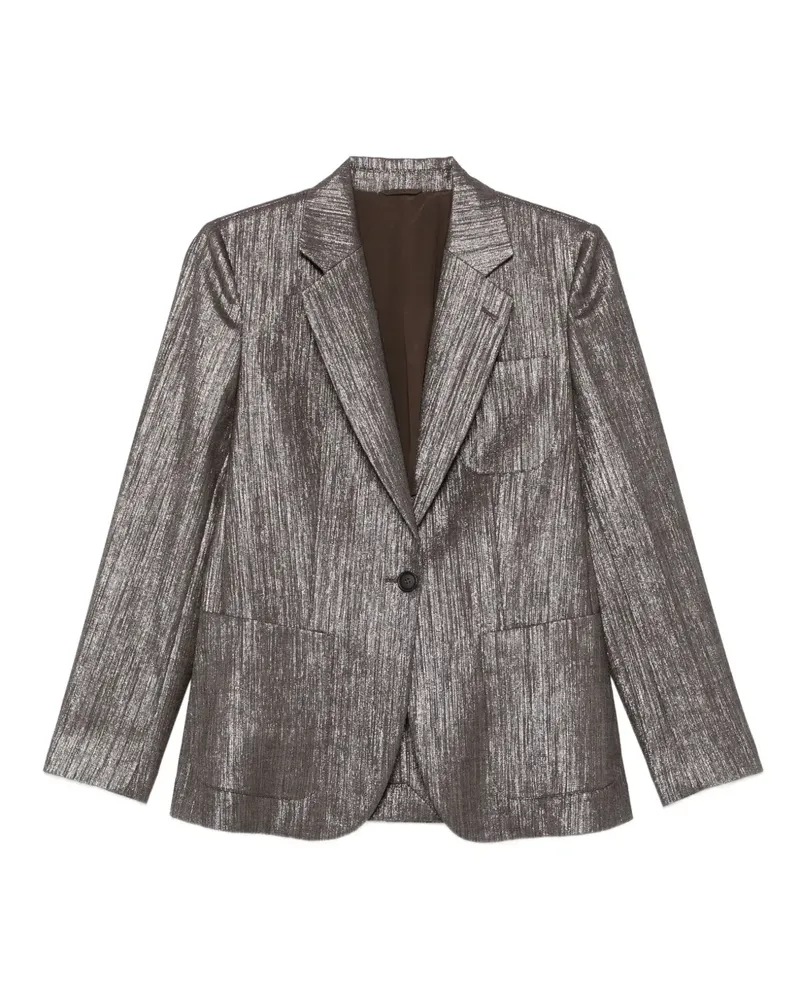 Brunello Cucinelli Einreihiges Sakko im Metallic-Look - Braun Braun