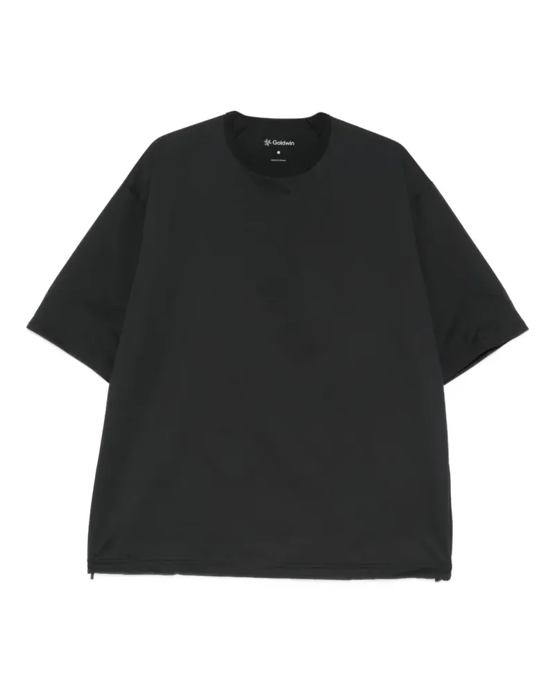 Goldwin raglan-sleeve drawstring-hem T-shirt - Schwarz Schwarz
