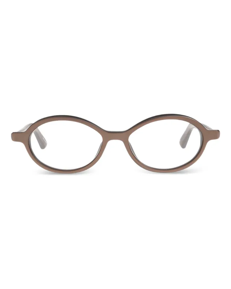 Jacquemus Sonnenbrille mit ovalem Gestell - Braun Braun