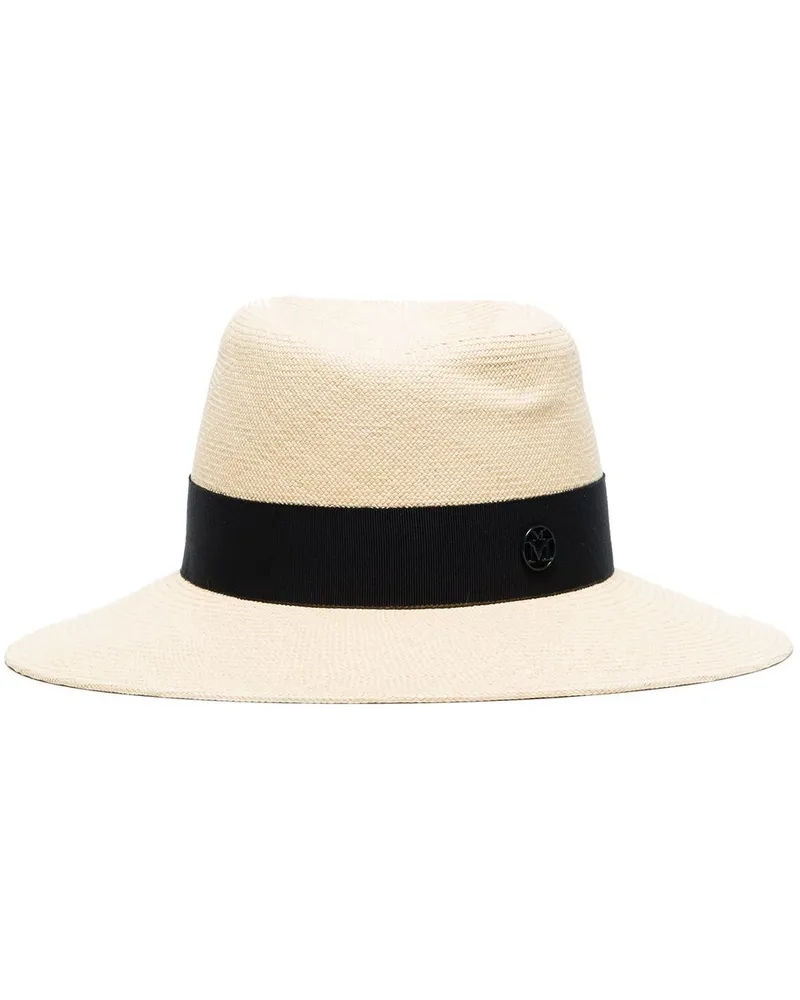 Maison Michel Virginie Fedora aus Stroh - Nude Nude