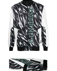 Philipp Plein Jogginganzug mit Blitz-Print Schwarz