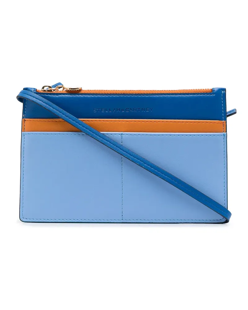 Stella McCartney Clutch in Colour-Block-Optik - Blau Blau