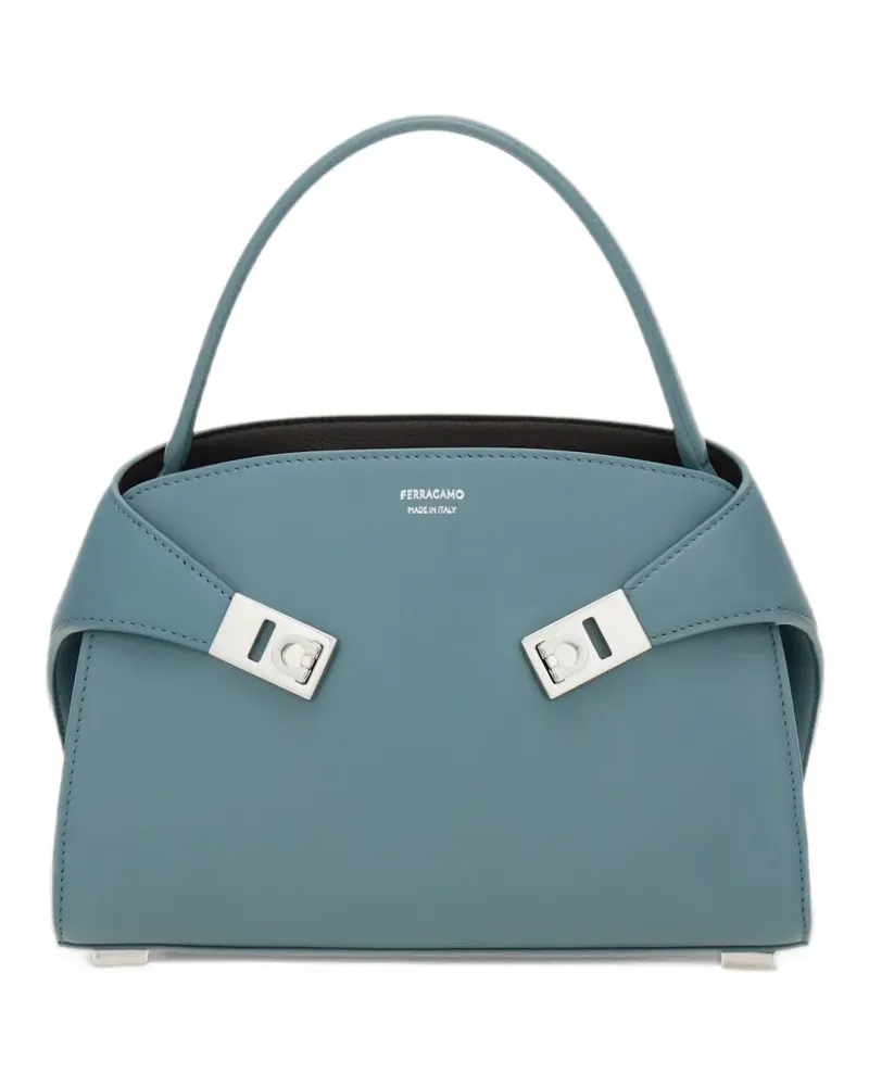 Ferragamo Zweifarbige XS Hug Sofr Handtasche - Blau Blau