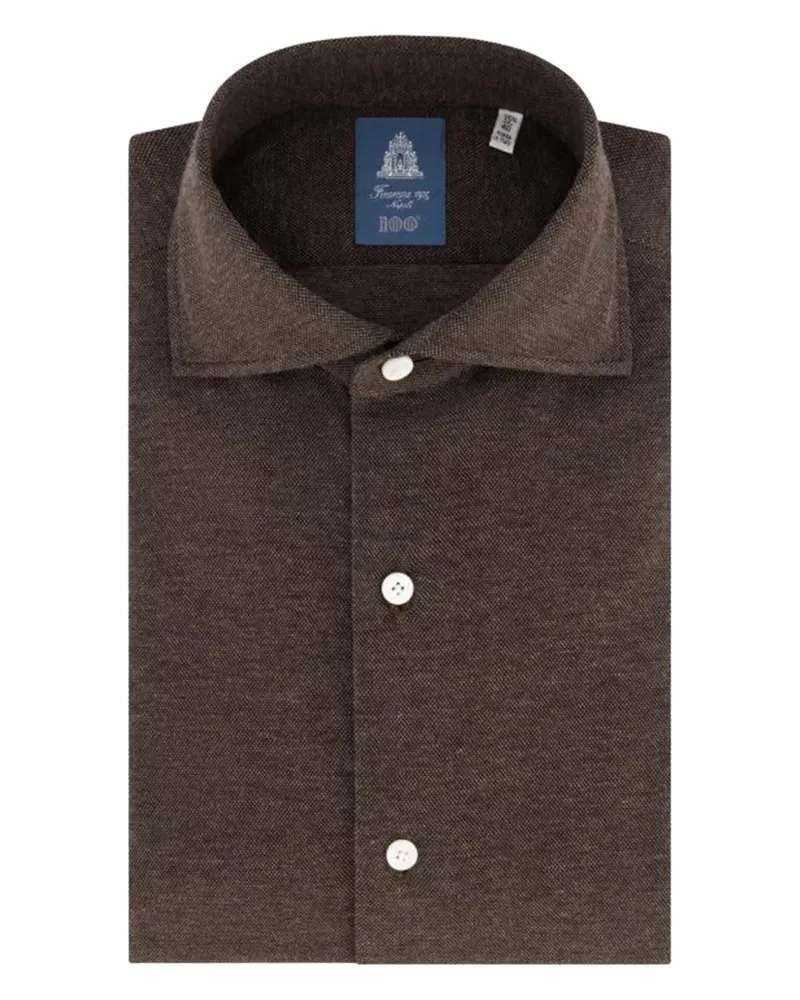 Finamore 1925 Klassisches Hemd - Braun Braun