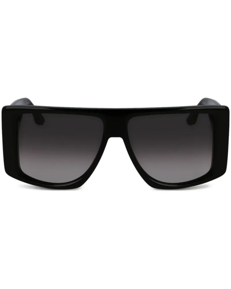 Victoria Beckham Sonnenbrille mit Logo-Schild - Schwarz Schwarz