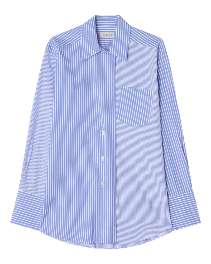 House of Dagmar Gestreiftes Hemd - Blau Blau