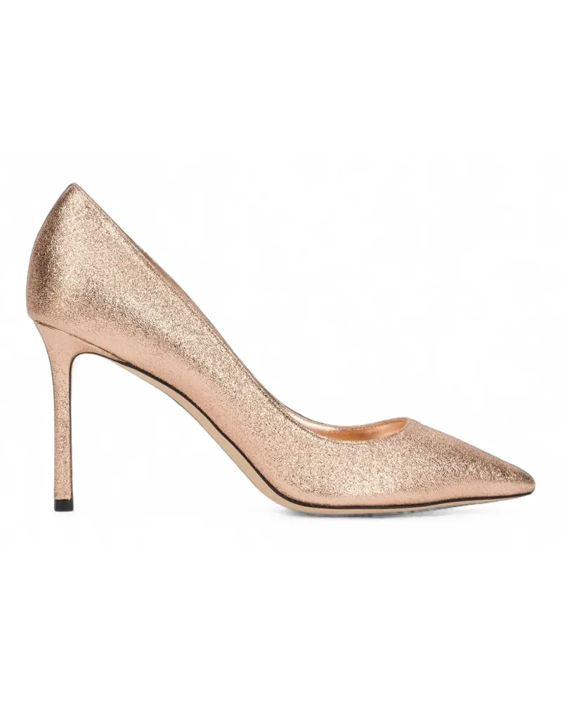 Jimmy Choo Romy Pumps mit Glitter-Optik - Nude Nude