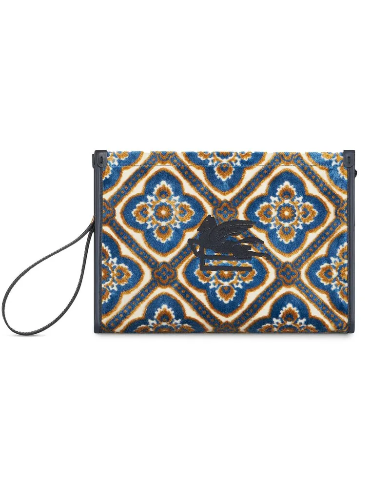 Etro Handtasche mit Jacquardmuster Nude