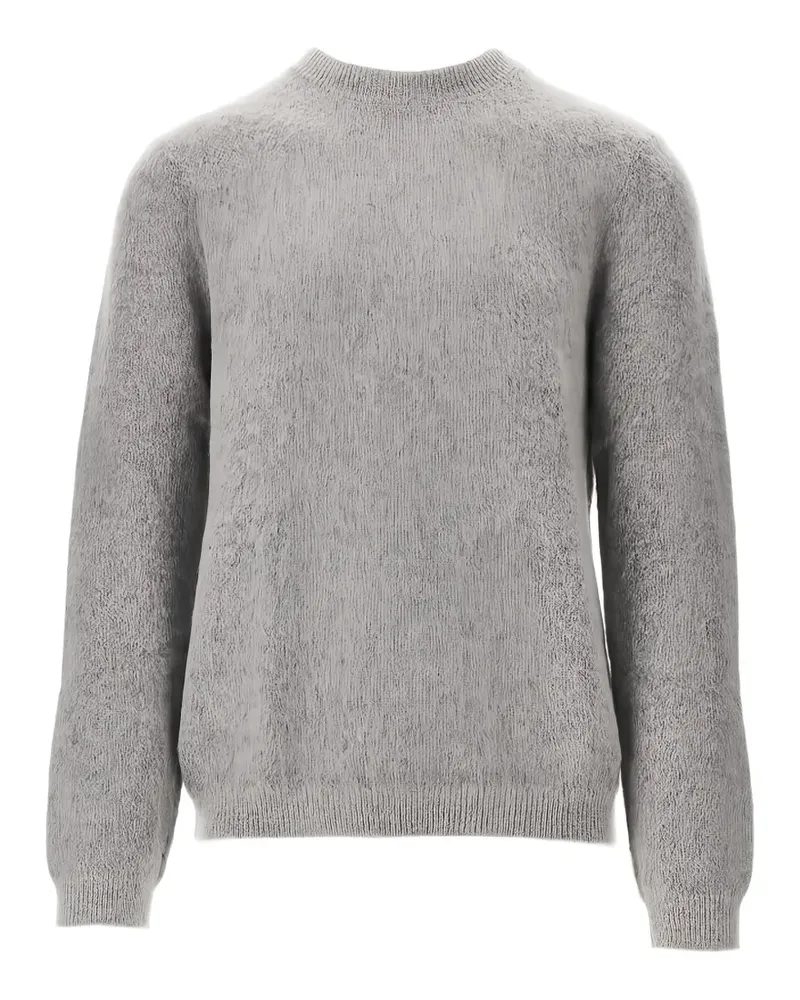 Emporio Armani brushed crew-neck sweater - Grau Grau