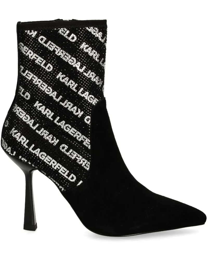 Karl Lagerfeld Pandara II Stiefeletten 100mm - Schwarz Schwarz