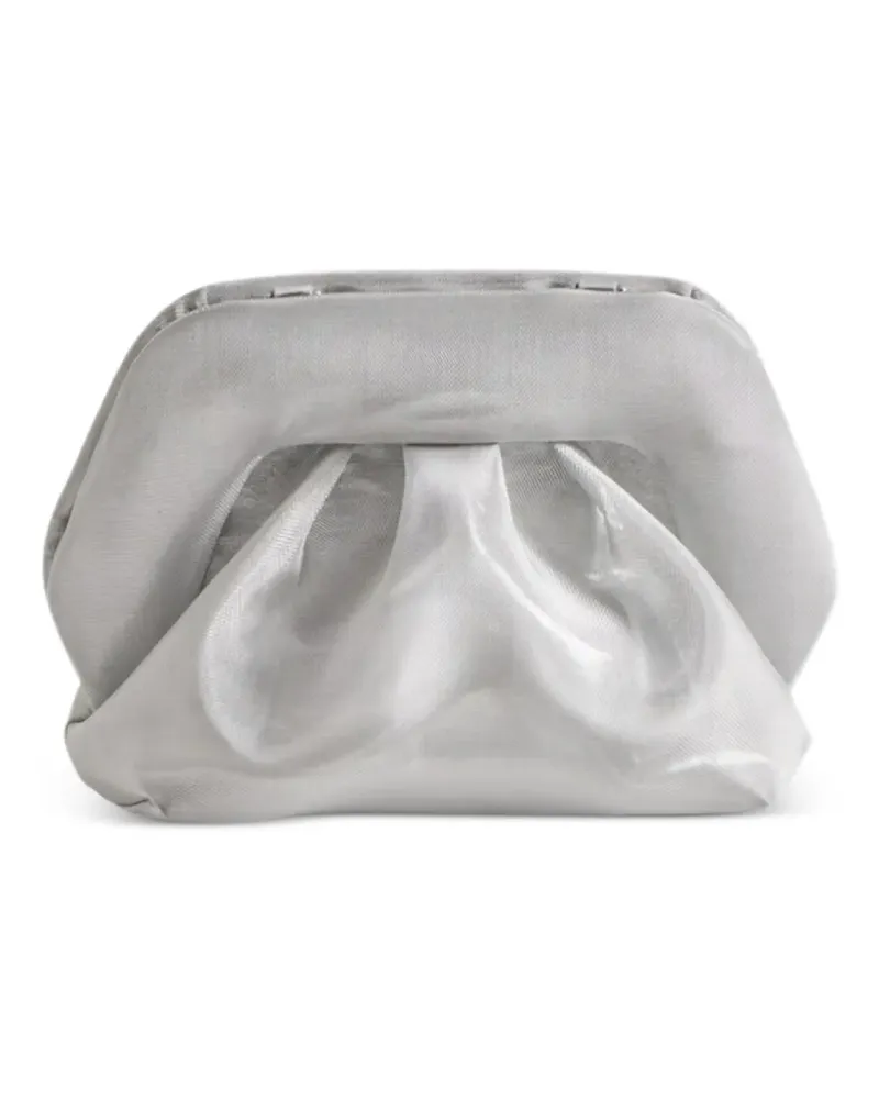 THEMOIRÈ Kleine Bios Clutch mit Raffung - Silber Silber