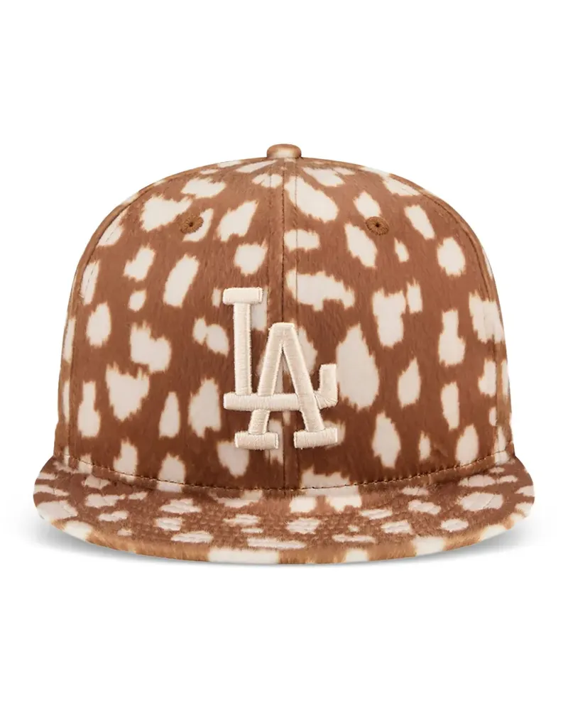 New Era x Los Angeles Dodgers Baseballkappe mit Animal-Print - Braun Braun