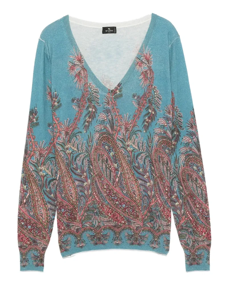 Etro Oberteil mit Paisley-Print - Blau Blau