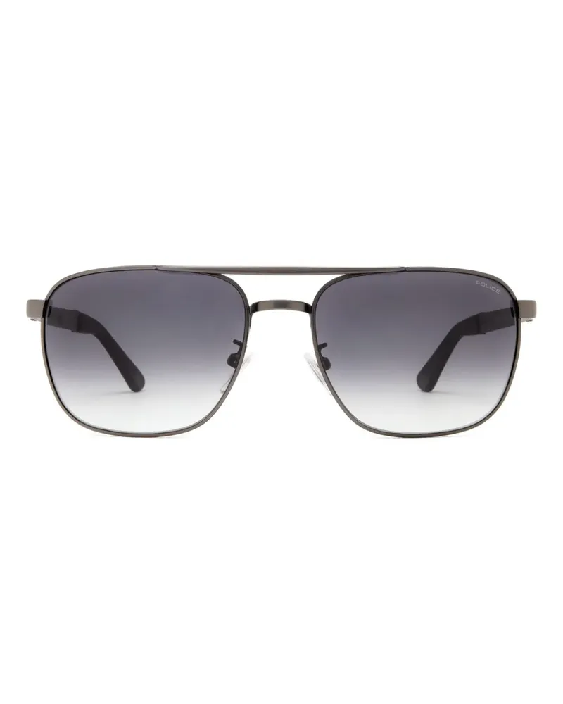 Police Origins 3 Sonnenbrille mit eckigem Gestell - Schwarz Schwarz