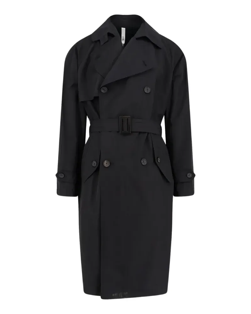 Hevò Motolese double-breasted trench coat - Schwarz Schwarz