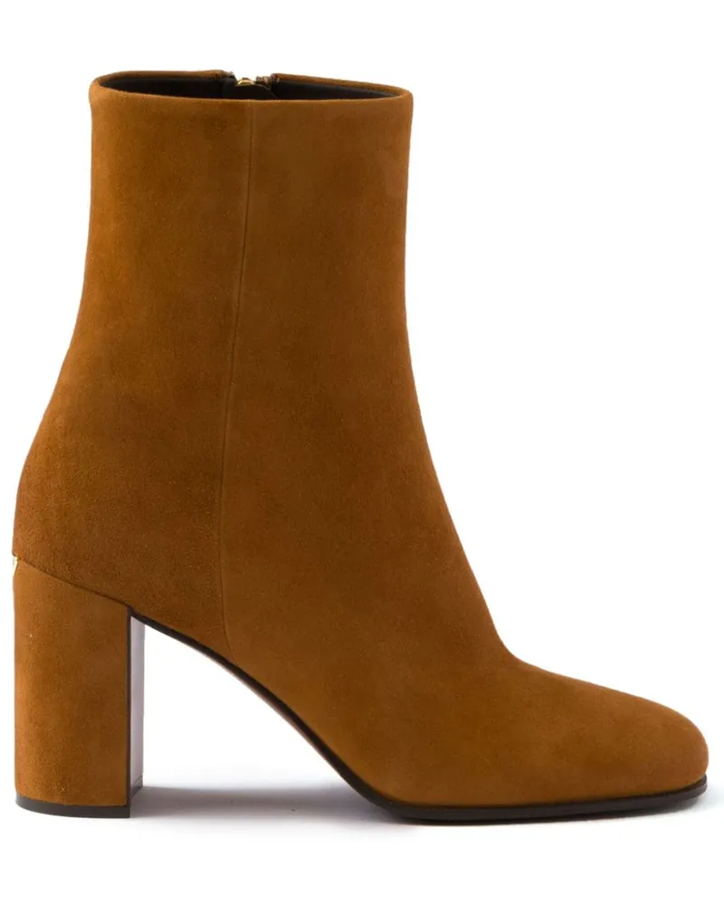 Prada Stiefeletten aus Wildleder 85mm - Braun Braun