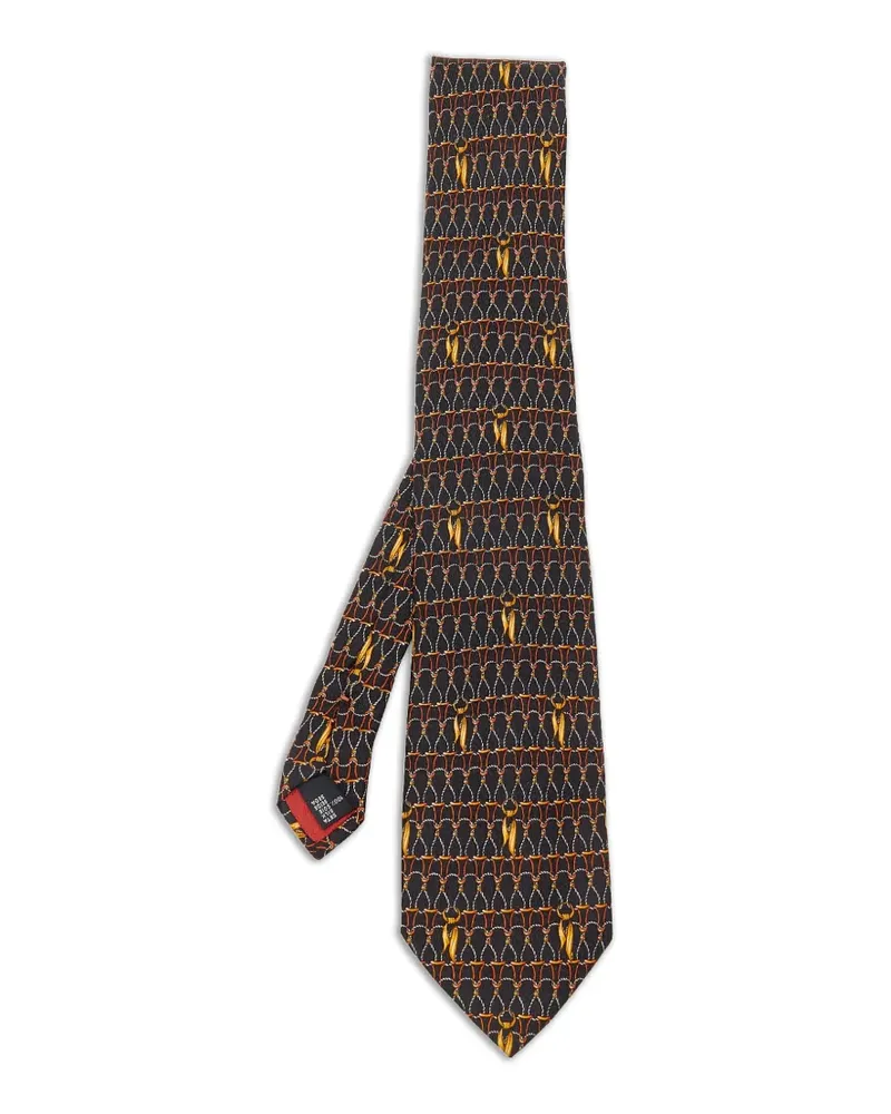 S.T. Dupont Seiden-Jacquard-Krawatte mit Print - Schwarz Schwarz