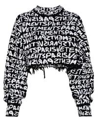 VETEMENTS Pullover mit Logo-Intarsie Schwarz