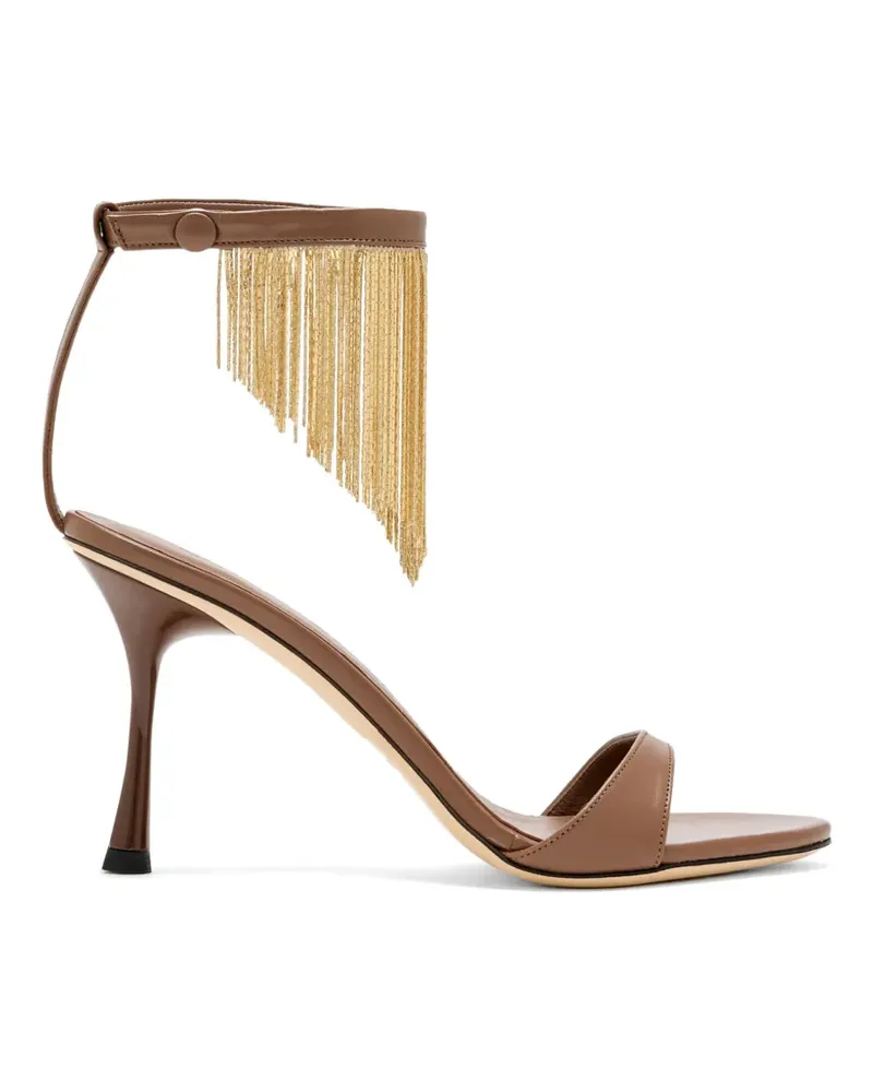 Studio Amelia Figaro Sandalen mit Fransenriemen - Nude Nude