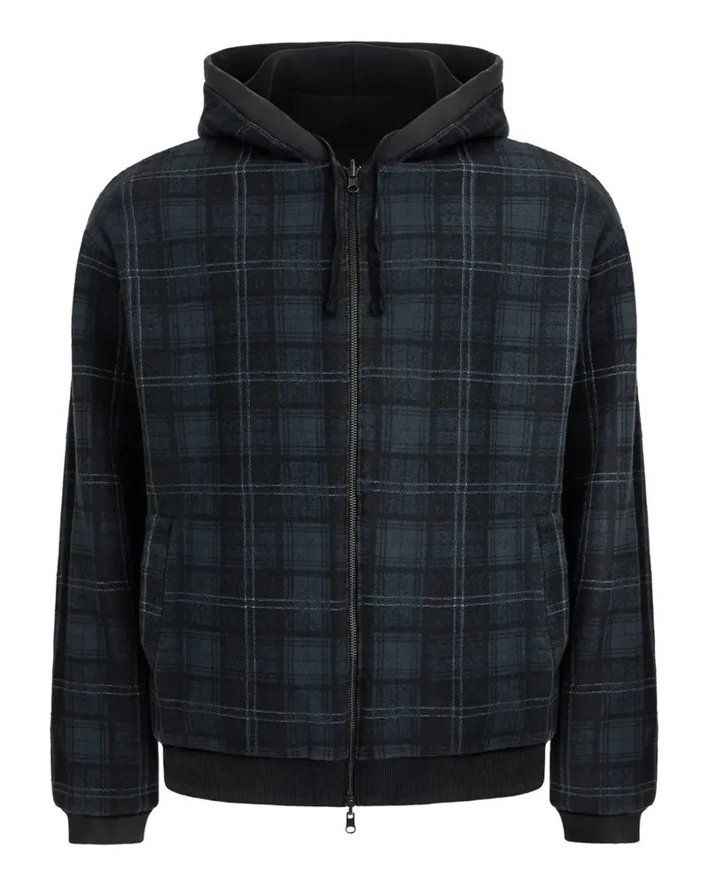 Guess Kariertes Sweatshirt mit Reißverschluss - Grau Grau