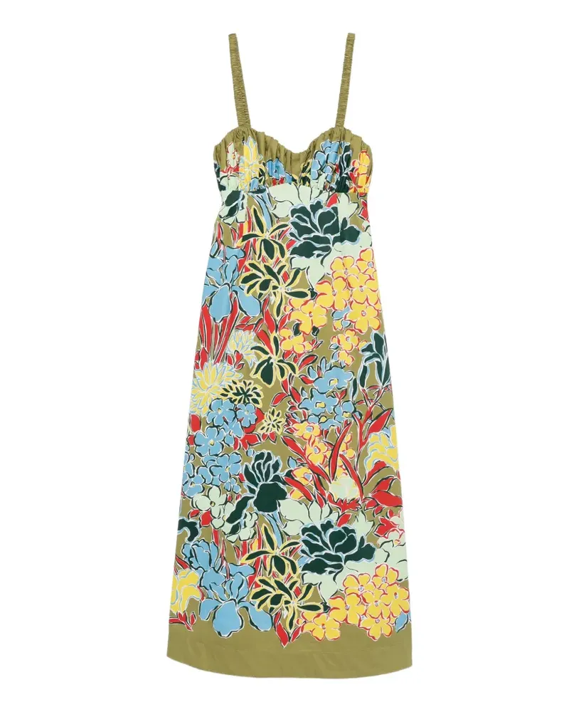 ALEMAIS Solstice floral-print midi dress - Grün Grün