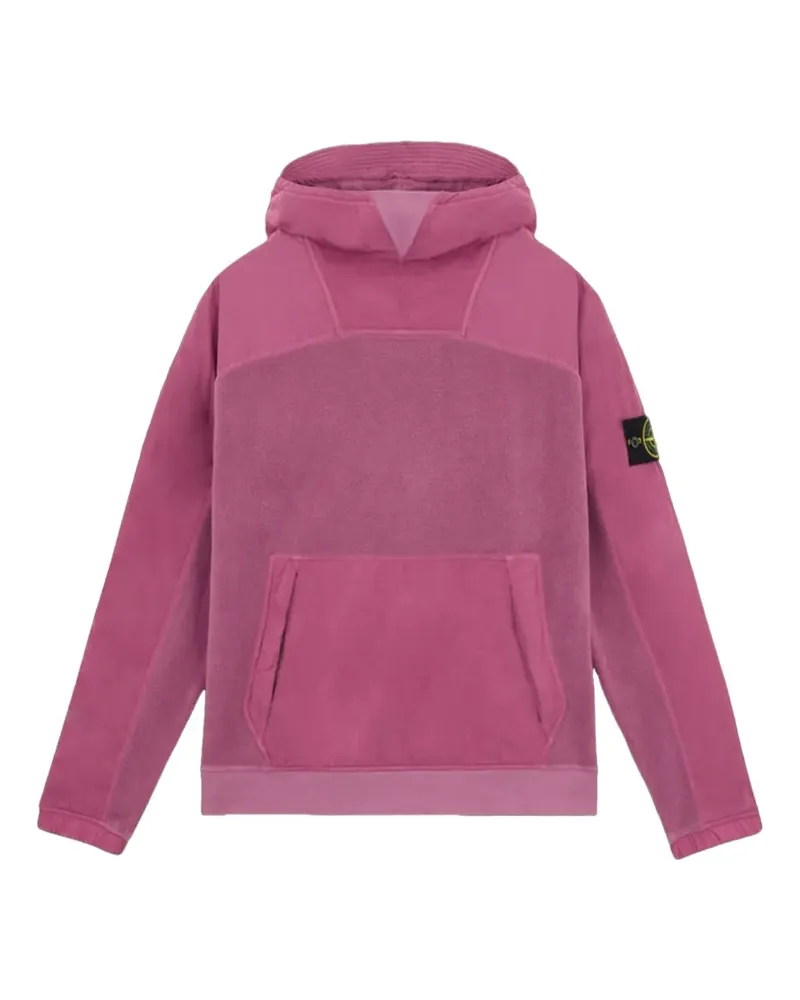 Stone Island logo-patch hoodie - Rosa Rosa