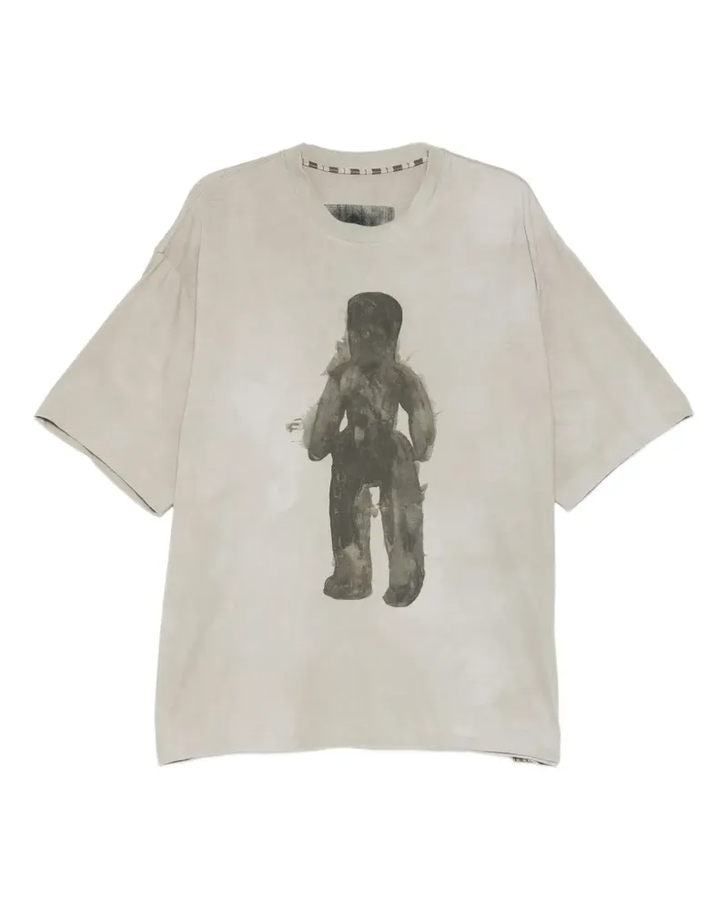 Ziggy Chen T-Shirt mit Digital-Print - Grau Grau
