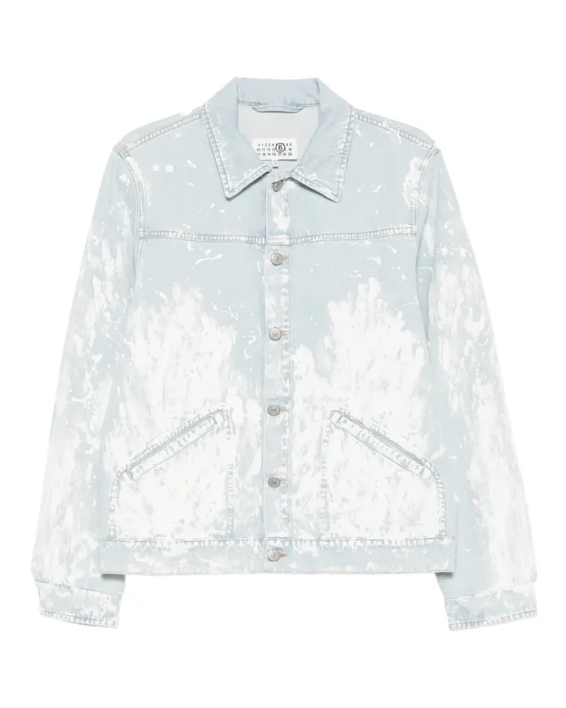 Maison Margiela paint-splatter denim jacket - Blau Blau