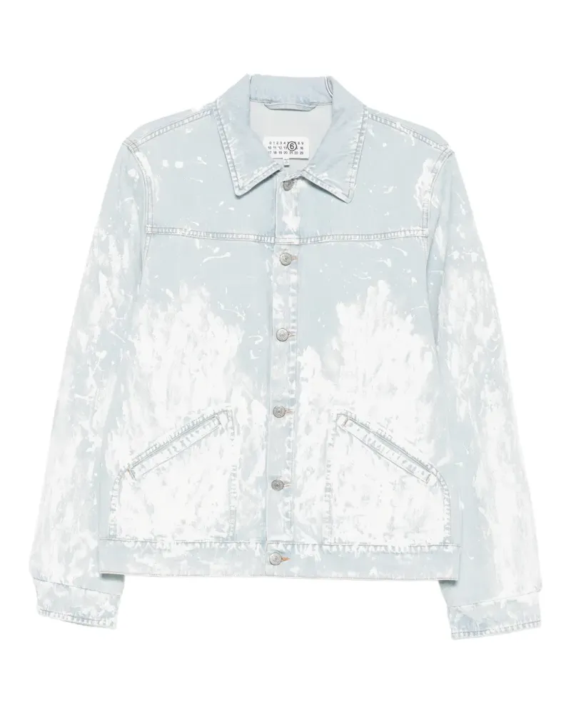 Maison Margiela paint-splatter denim jacket - Blau Blau