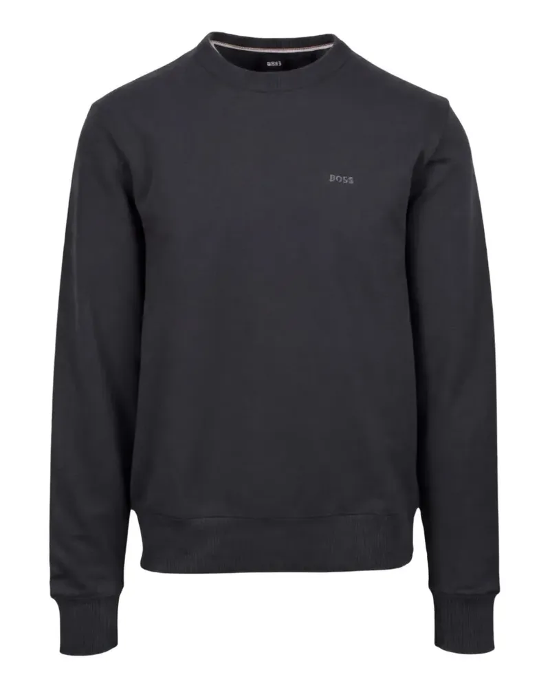 HUGO BOSS logo-embroidered crewneck sweatshirt - Schwarz Schwarz