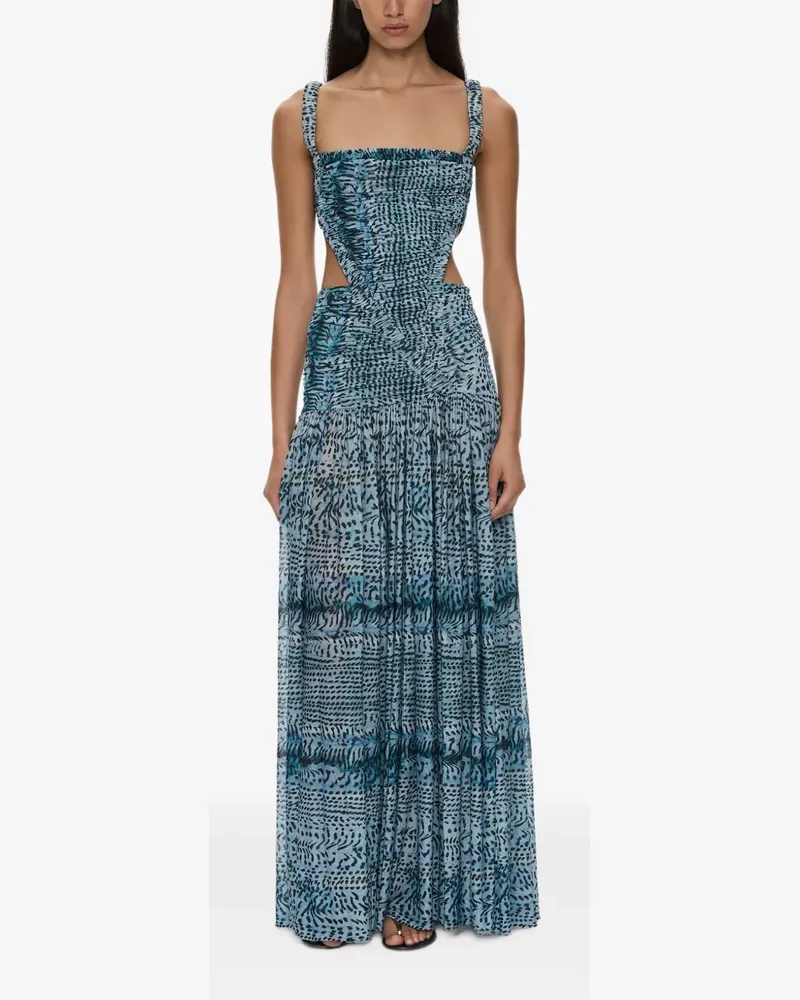 Christopher Esber Orion cut-out ruched maxi dress - Blau Blau
