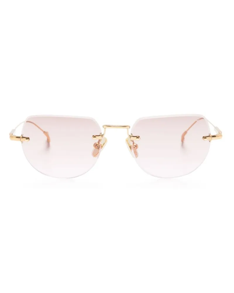 Eyepetizer Rahmenlose Drive Sonnenbrille - Gold Gold
