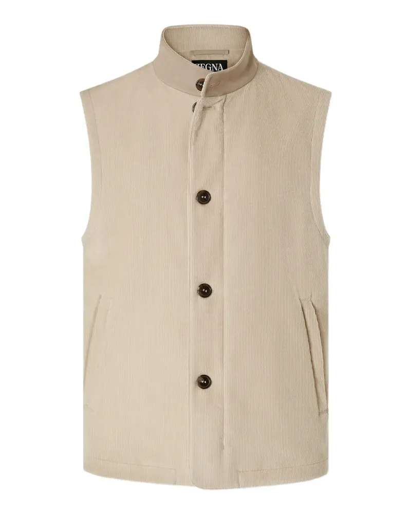 Ermenegildo Zegna light-taupe Royal Cord vest - Nude Nude