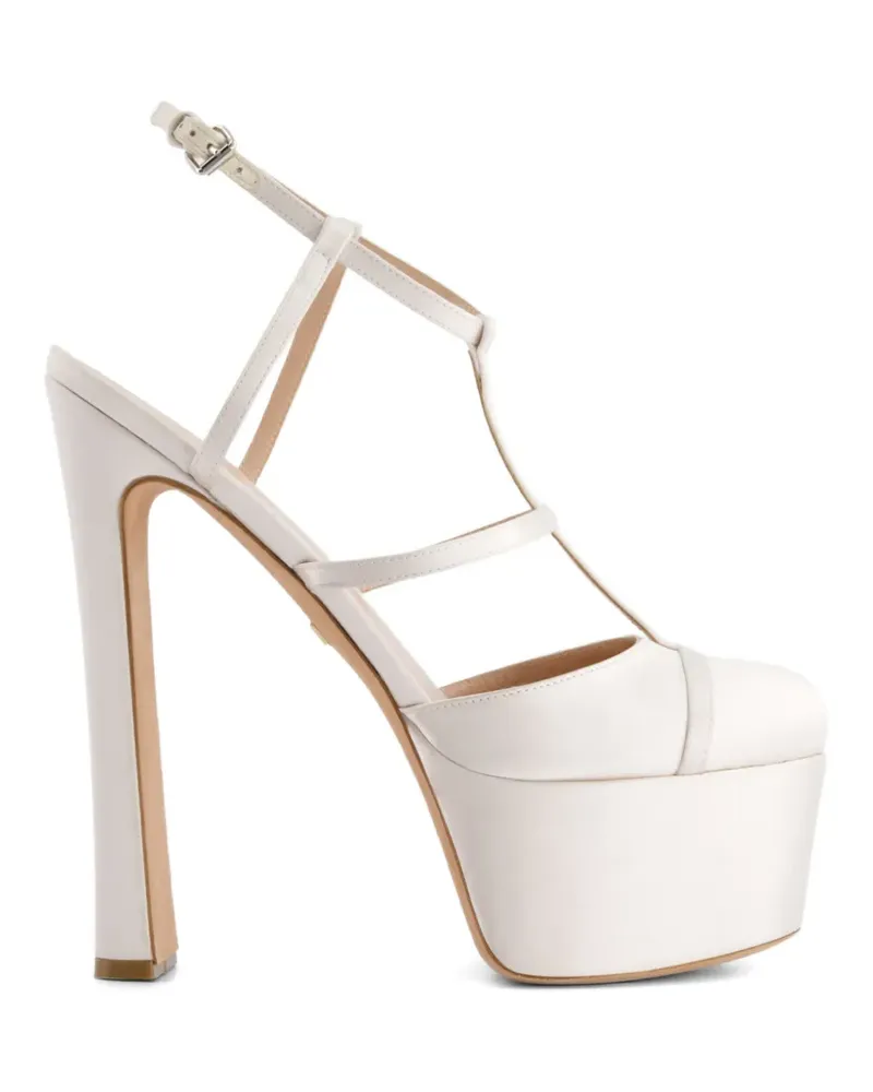 Giambattista Valli Satin-Sandalen mit Plateau - Nude Nude