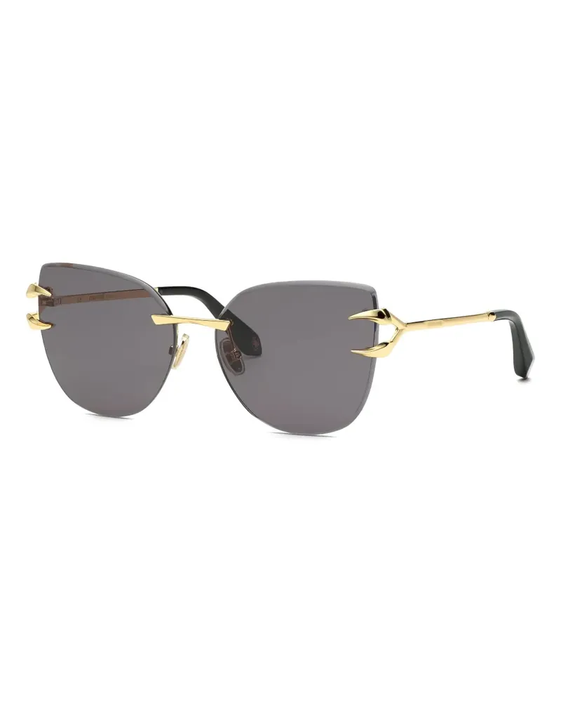 Roberto Cavalli Cat-Eye-Sonnenbrille mit Klauendetail - Schwarz Schwarz