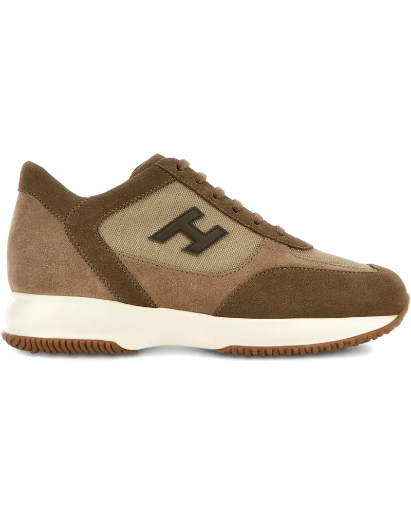 Hogan Interactive Sneakers mit Logo-Patch - Braun Braun