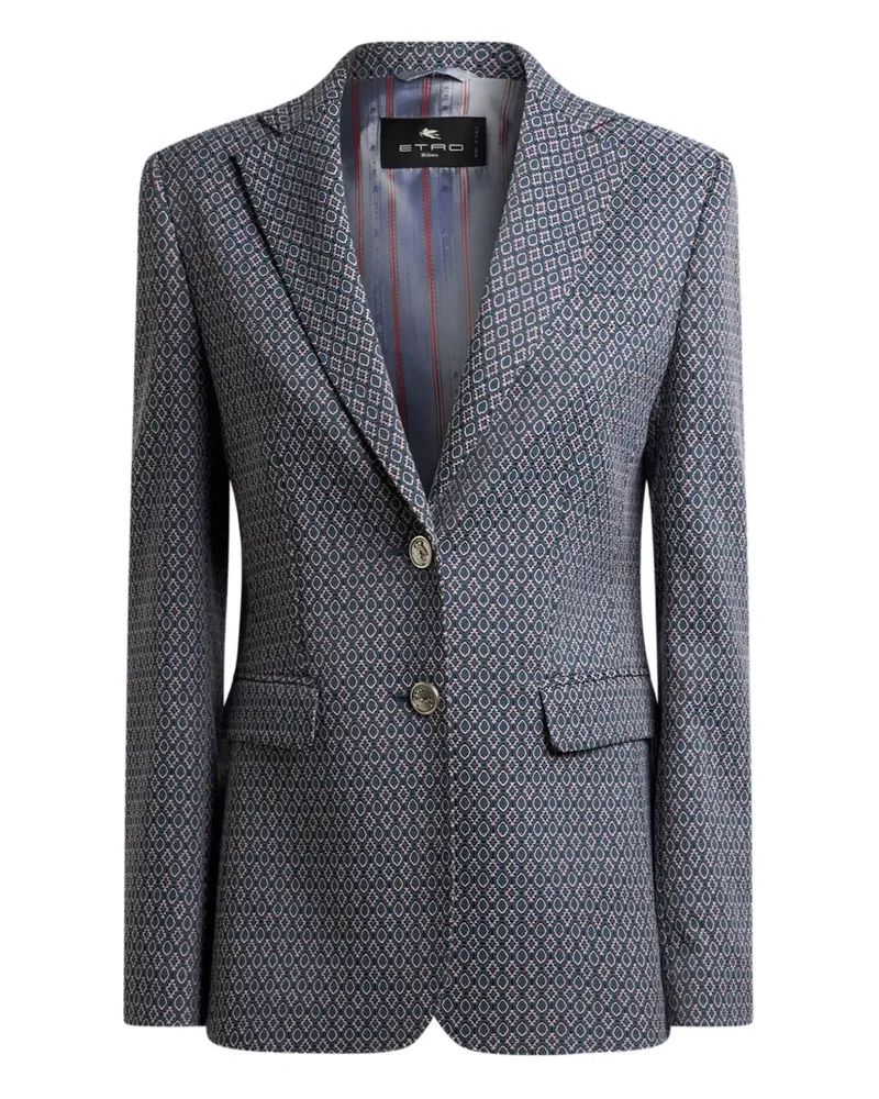 Etro Einreihiges Sakko - Blau Blau
