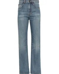 Victoria Beckham Schmale Julia High-Rise-Jeans Blau