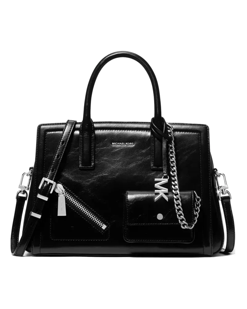 Michael Kors Mittelgroße Laila Satchel-Tasche - Schwarz Schwarz