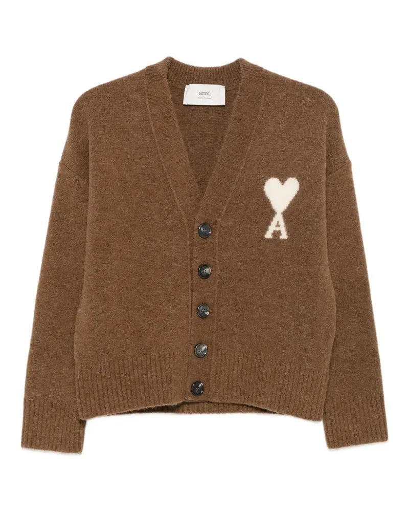 AMI Paris Ami de Coeur cardigan - Braun Braun