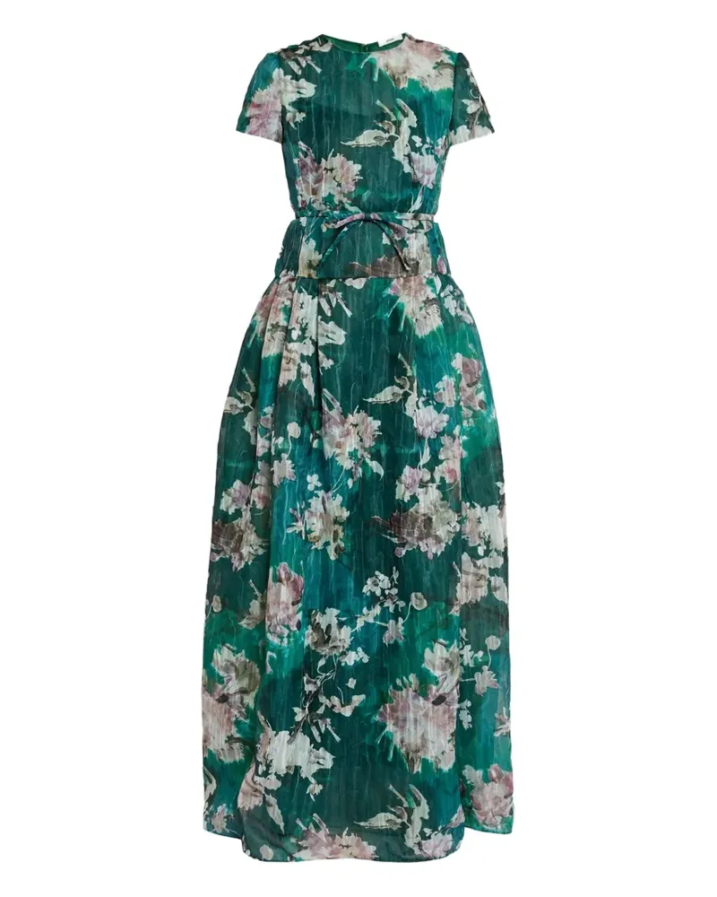 Erdem Abendkleid mit Blumen-Print - Grün Grün
