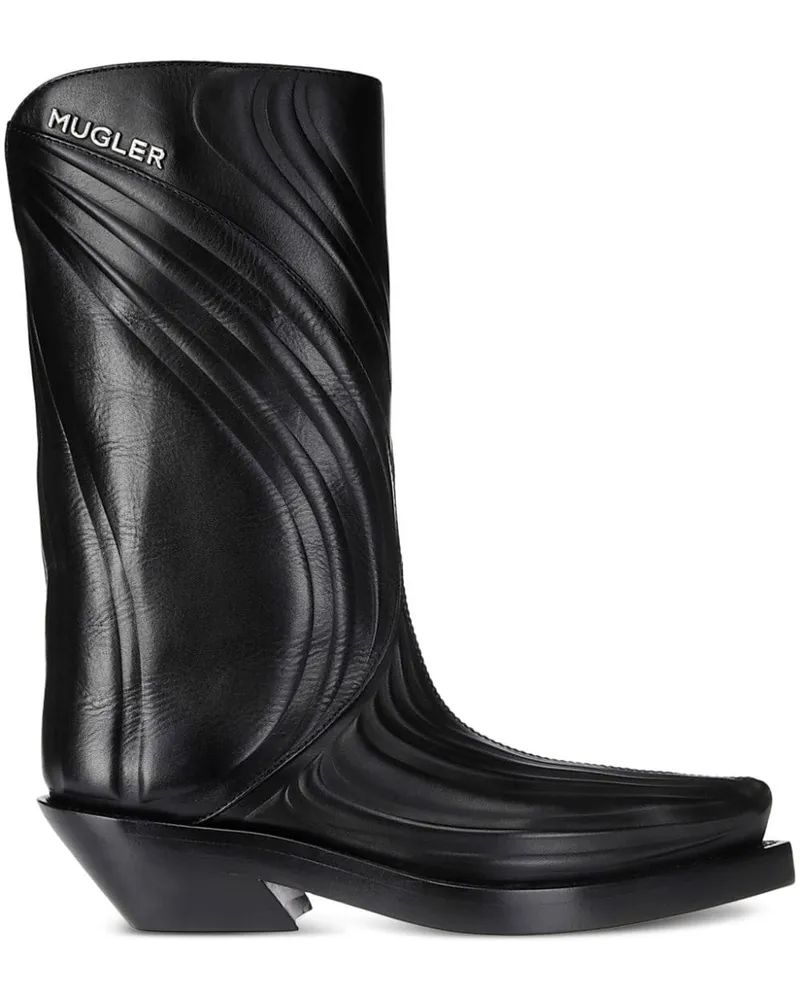 Thierry Mugler Santiag Stiefel - Schwarz Schwarz