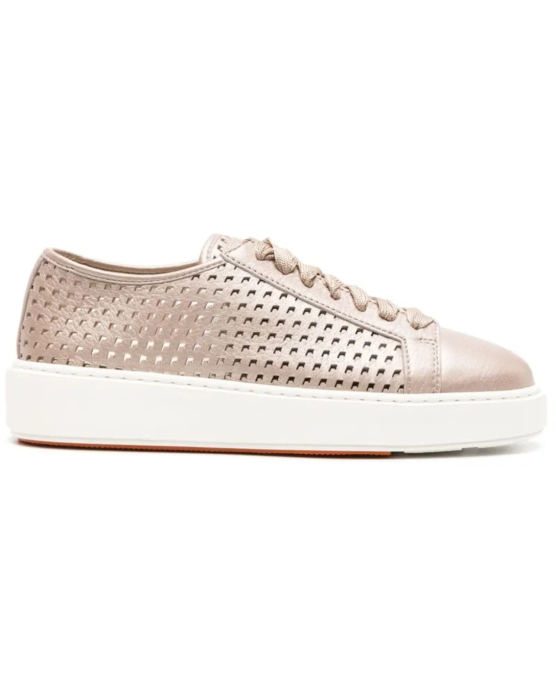 Santoni Perforierte Sneakers - Nude Nude