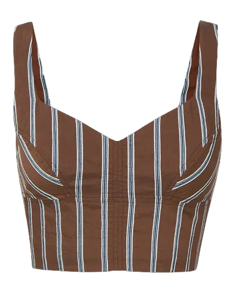 Veronica Beard Vonette striped top - Braun Braun