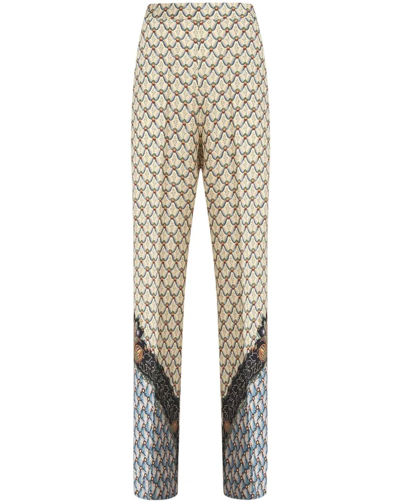 Etro Gerade Hose mit grafischem Print - Nude Nude