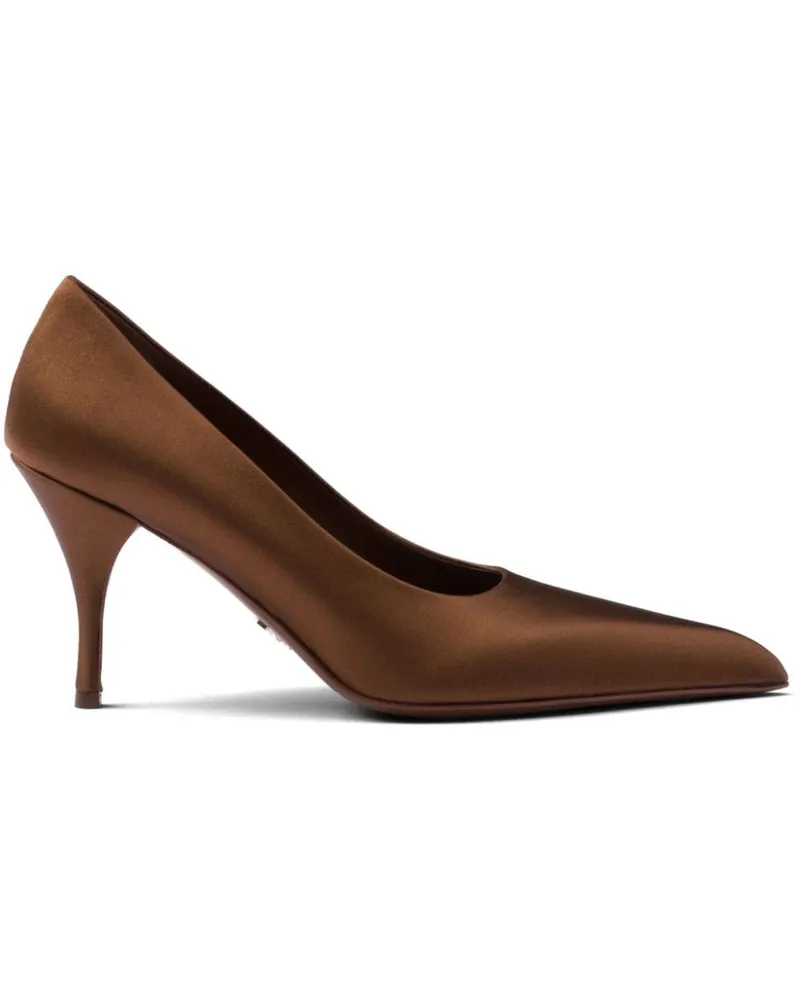 Prada Pumps aus Satin 85mm - Braun Braun