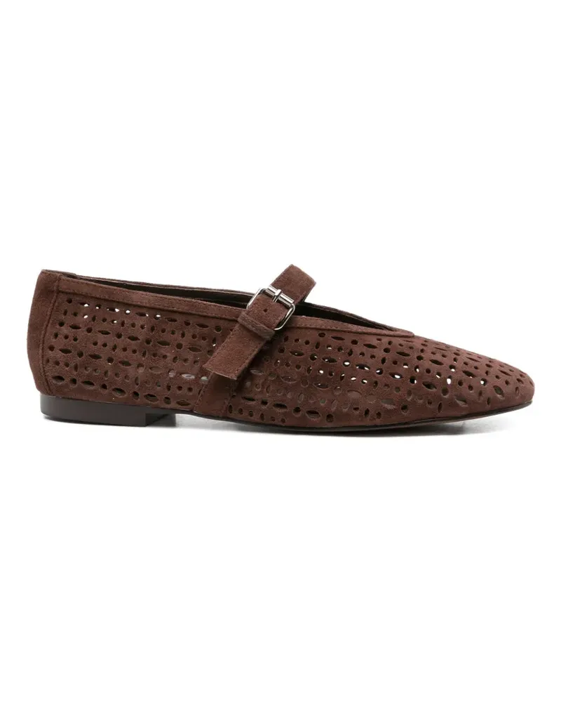 Bibi Lou cutout buckle ballet flats - Braun Braun