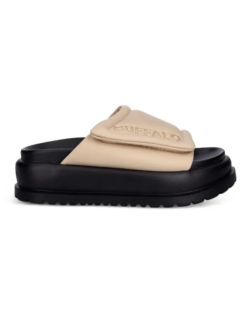 Buffalo logo-debossed touch-strap sandals - Nude Nude