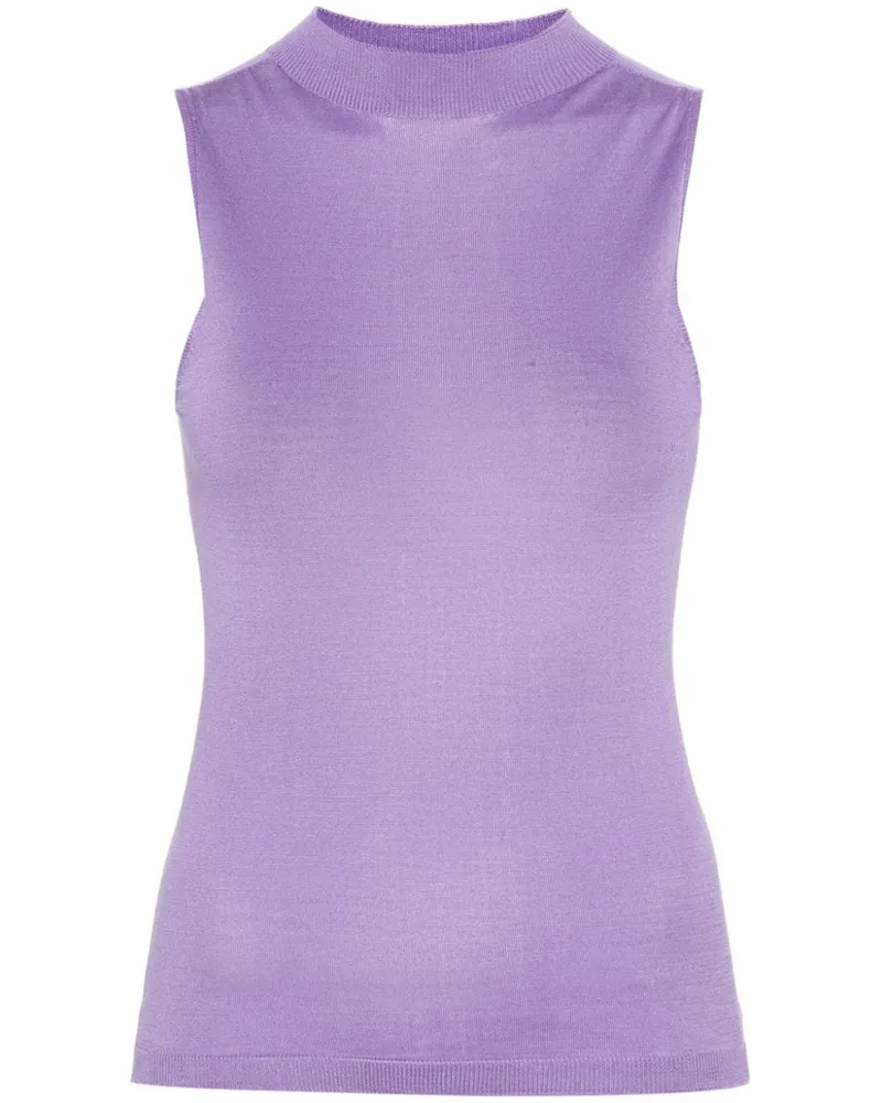 Twin-Set Fein gestricktes Top - Violett Violett